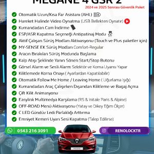 MEGANE 4 2024-2025 GSR 2 PAKET GİZLİ ÖZELLİK AKTİVASYONU
