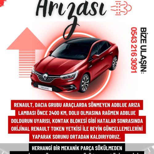 RENAULT & DACİA ADBLUE ARIZASI ÇÖZÜM VE GÜNCELLEME